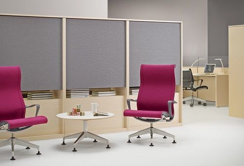 Herman Miller Red Setu Lounge Chair and Table