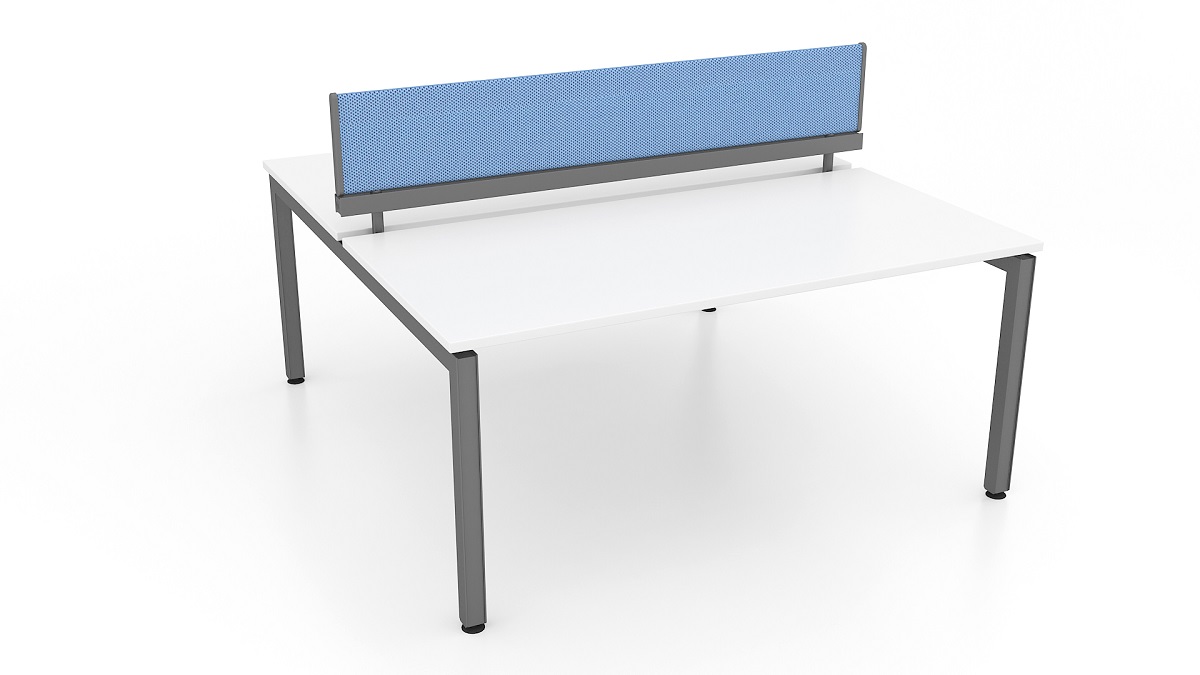 Herman Miller Sense back to back desk with screen